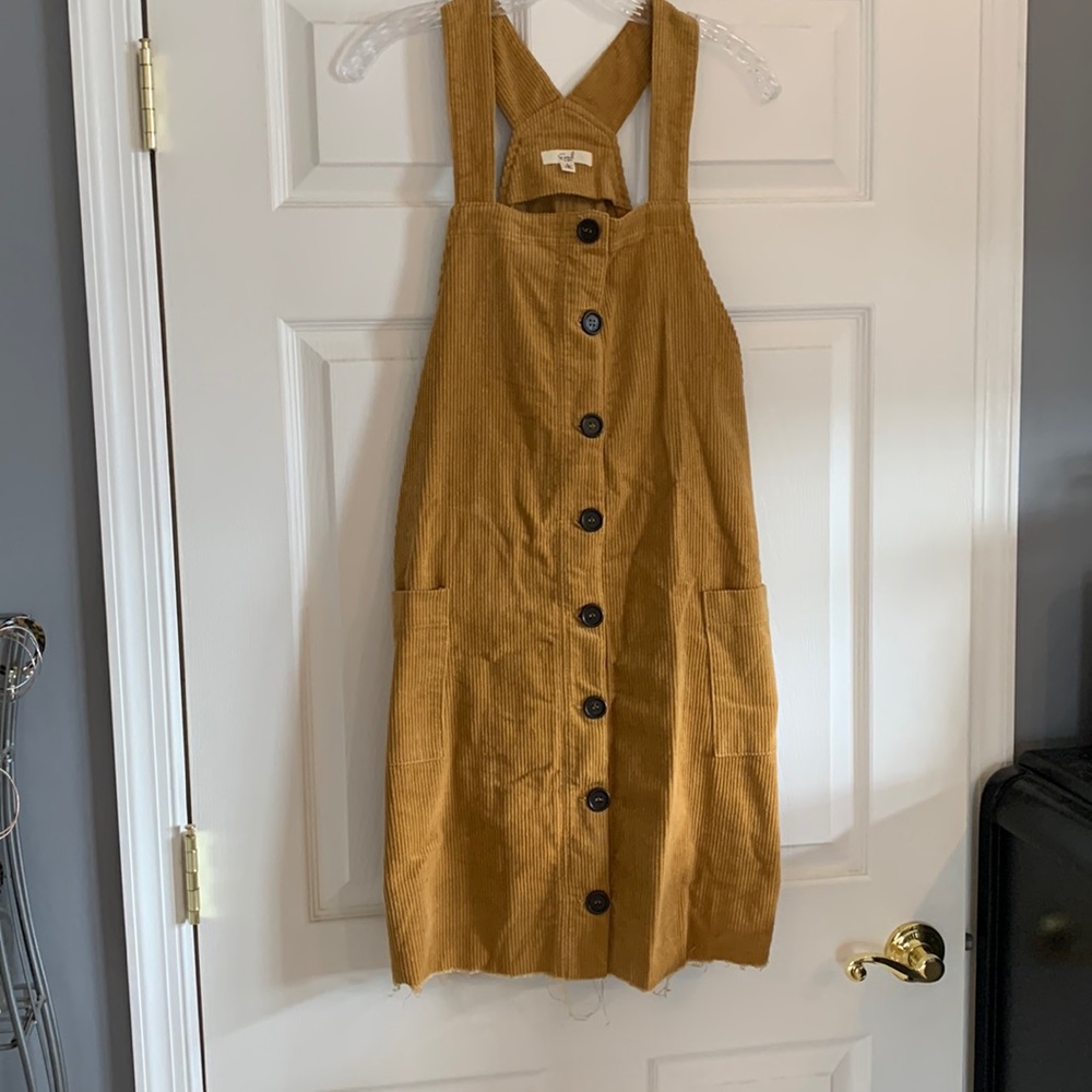 Overall Corduroy Dress